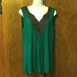 NWT CABLE & GAUGE RAINFOREST ADORNED TOP
